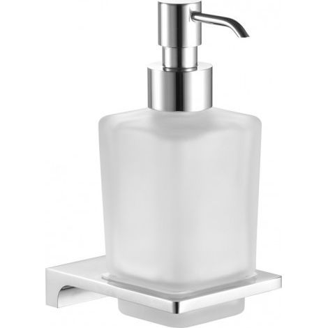 Distributeur de savon mural NIL en verre et laiton chromé 200 ml (1/2)