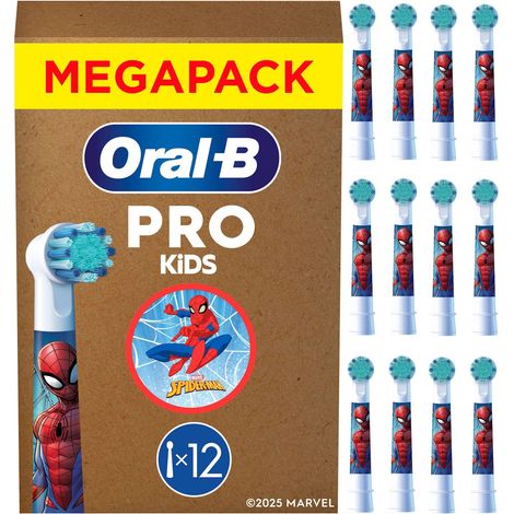 Oral-B Aufsteckbürsten Kids Spiderman 12er FFU Aufsteckbürsten