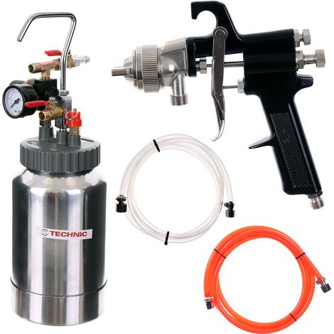 Unidad de pintura PT-2H, pistola pulverizadora de 1,8 mm, depósito de presión de 2 L. (1/5)