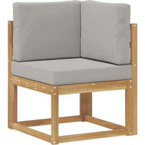 Outdoor-Sofagarnitur Weiß und Hellgrau 51 x 54 x 73 cm vidaXL