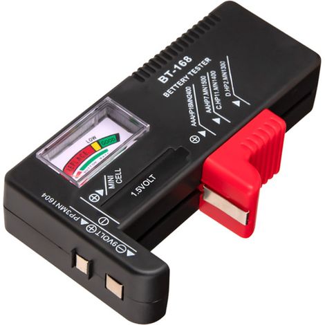 Ahlsen Probador de batería universal, probador de voltaje de batería para baterías codificadas AA AAA CD 9V 1.5V (Modelo: BT-168) (1/5)