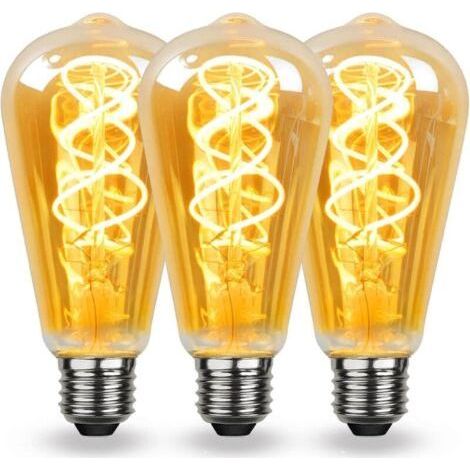 E27 Vintage LED-Glühbirne mit Spiralfaden, dimmbar, 4 W, warmweiß, E27 Vintage-Glühbirne, weiches Licht, Vintage E27-Glühbirne (1/4)