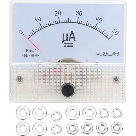Ammeter analogique 0-50 µHAS, panel of current 85C1, precision 2,5, for tester of measurement of circuit automatic
