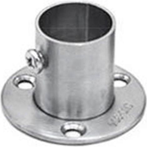 Flangia di fissaggio in acciaio inox per asta appendiabiti, adatta per tubi da 16 mm/19 mm/22 mm/25 mm/32 mm