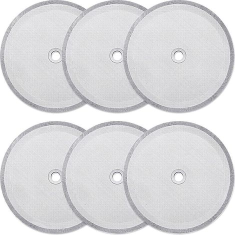 6 Pack French Press Replacement Filters, Reusable Mesh Filters for 1000ml/34oz/8 Cup Universal French Press Coffee Makers (1/5)