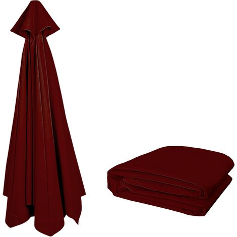 3.50M Rechange pour parasol de patio en extérieur Remplacement robuste pour parapluie de marché Toile de parasol pour 8 baleines Protection UV et imperméable auvent de rechange Seulement (1/5)