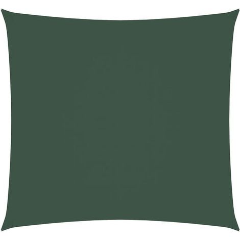 Toile de parasol carrée de 2 x 2 mètres en tissu Oxford vert foncé (1/5)
