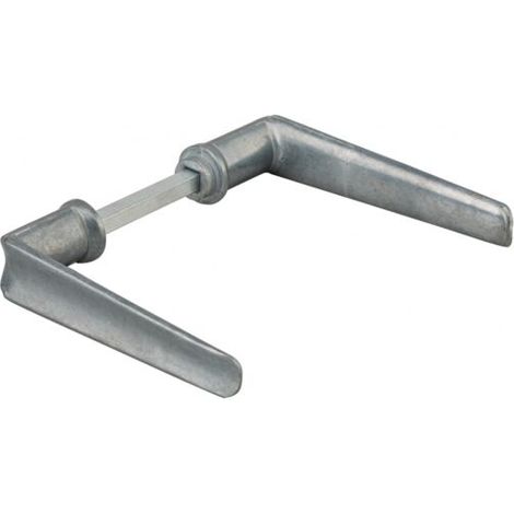 Béquille double en laiton poli pour porte – Carré 6mm – Compatible avec serrure à appliquer – Installation facile par vis pointeau (1/2)
