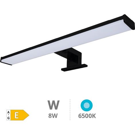 Aplique baño LED Laksa 8W 6500K IP44 Negro (1/5)