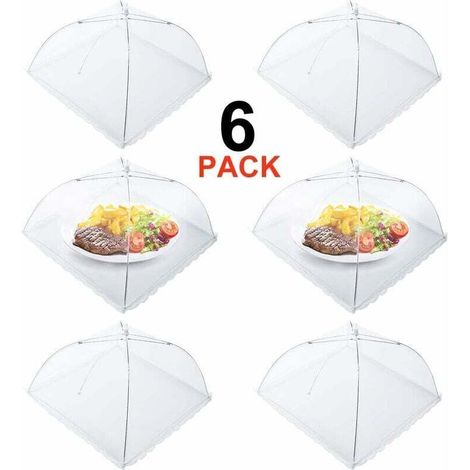 6-teiliges Set faltbarer Lebensmittelabdeckungen, fliegensichere Netz-Lebensmittelabdeckungen, faltbare Zeltschirme, Insekten- und Mückenschutz für Grillabende, Picknicks und zum Servieren von Speisen (1/3)
