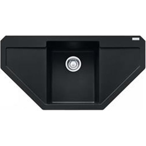 Franke Einbauspüle Maris MRG 612-97 E Fragranit+ Black Matt, Excenterbedienung (Druckknopf) (1/3)