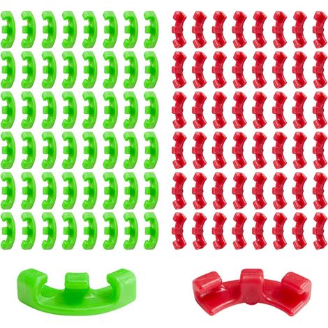 120 Stück Pflanzenbieger Pflanzentrainer 90 Grad Low Stress Training Clips Pflanzen Clips Plant Training Biege Clips Zum Biegen von Pflanzenstämmen und Ändern der Wuchsrichtung (Rot+Grün) (1/5)