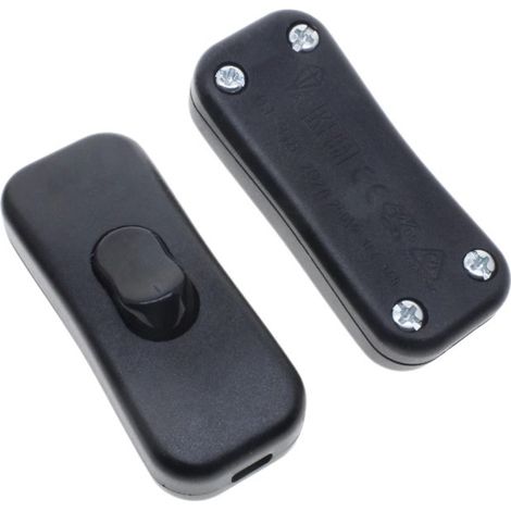 interruptores de 250 V, repuesto de interruptor en línea, para pequeños electrodomésticos o lámparas, color negro (1/5)