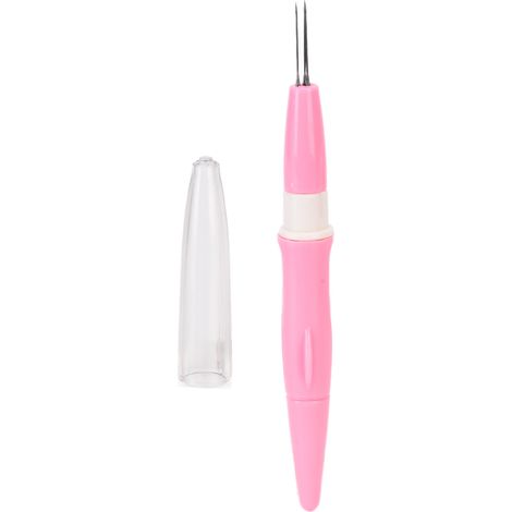 Stylo à feutrer la laine à 3 aiguilles, outil de bricolage multi-aiguilles, aiguille à feutrer à trois aiguilles pour la confection de pelotes de laine rose (1/5)