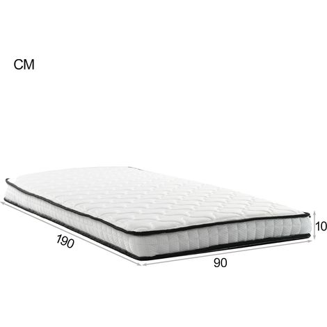 Matelas ressorts ensachés 90×190cm, épaisseur 10cm, dureté H3, modules ergonomiques, soulagement colonne lombaire, matelas roulé (1/5)