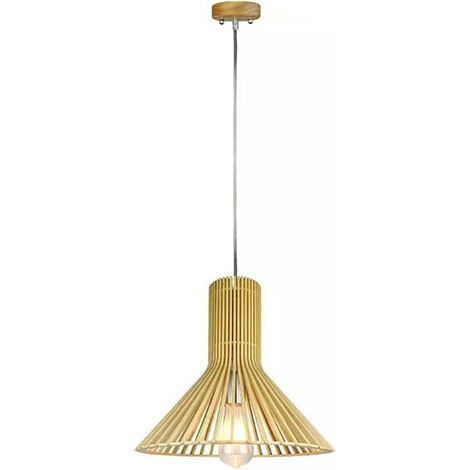 V-TAC VT-3350 Hölzerne Pendelleuchte modern mit Chrom dekorativem Lampenschirm E27 Ф350mm - SKU 40511 (1/4)