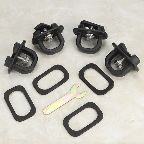 4pcs Crochets de Fixation Cargo pour Benne Camion, Ancrages Latéraux Compatibles Chevy Silverado (1/3)