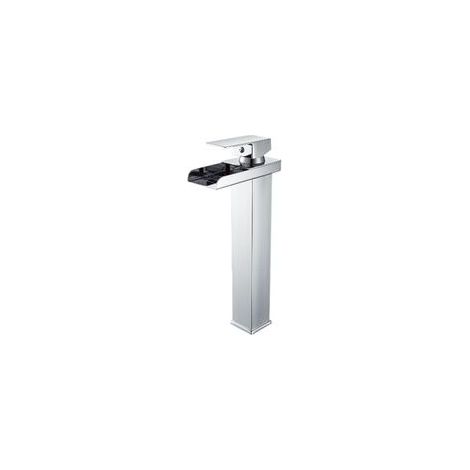 Mélangeur De Lavabo Tap Tap Waterfall Bain Avec Drain En Acier Chromé 87397