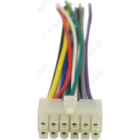 Câble d'alimentation universel à 12 broches pour haut-parleur automobile, câble de mise à niveau audio/vidéo, aucune découpe requise.