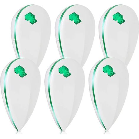 Répulsif À Ultrasons 6 Pack – Anti Souris, Rats et Araignées – Anti Moustique Électronique avec 3 Modes Intelligents & Veilleuse – Protection Maison Saine, sans Produits Chimiques (1/5)
