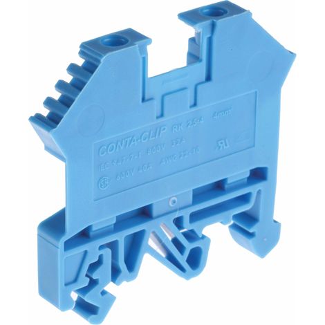 Bloc de jonction de traversée RS PRO, 0.2 4mm², A visser, Bleu ( Prix pour Paquet de 10 )