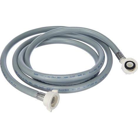 1 Tuyau d'arrivée d'eau froide, 2,5m, connexion 3/4 pouce droit et coudé, pour lave-linge et lave-vaisselle (1/3)