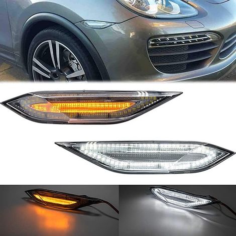 Pack Clignotants + Feux de jour LED Cayenne 958 - 2011 à 2014 - Droite et Gauche latéral (1/5)