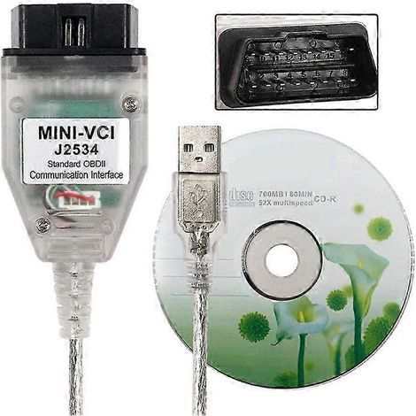 Câble de diagnostic automobile OBD2 J2534 avec puce VCI FT232RL, compatible EM avec TIS Techstream V18.00.008 (1/5)