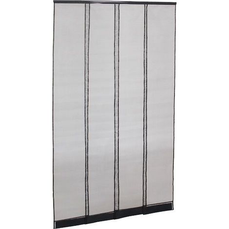 Moustiquaire rideau porte Passages Intensifs - L 130 x H 230 cm Noir