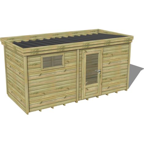 ABRI DE JARDIN bois traité 27mm, 4,7x2,1m, 10m2, Plancher (1/3)