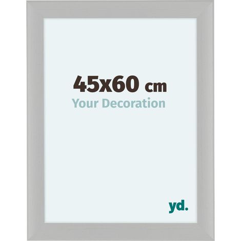 yd. - Cadre photo 45x60 - Blanc Grain de Bois - MDF - Como (1/5)