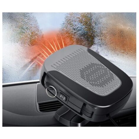 QORVA
-Chauffage de Voiture 12V 150W Voiture Portable 2 en 1 Céramique Chauffage Refroidissement Chauffage Ventilateur Dégivreur Antibuée Universel,Ventilateur de Chauffage pour Voitureà 360° pour Cha