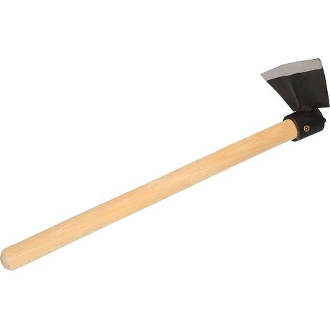 KOTARBAU Mini pioche en forme de trapèze 140 x 65 mm avec manche 40 cm pour petites plantes, petites pioche de jardinage, piqueuse à mauvaises herbes, outil de jardinage pour transplanter le désherbag (1/5)