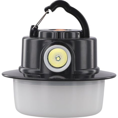 Lanterne de camping LED rechargeable avec éclairage double mode, projecteur à 360 degrés et projecteur longue portée pour la randonnée, les marchés nocturnes (1/4)