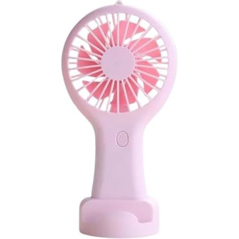 Mini ventilateur portable rechargeable USB, 3 vitesses, ventilation puissante, silencieux, pour bureau/voyage, Chroma (rose)-AquaForge