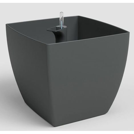 Pot de fleurs - ARTEVASI - Siena SWS 30 MA - Intérieur/extérieur - Plastique - Ø30 x H27 cm - 17,5 L - Gris anthracite (1/4)