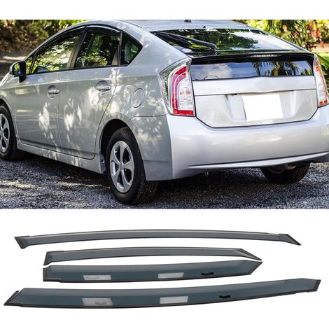 Déflecteurs de pluie fumés pour voitures modifiées, adaptés aux Toyota Prius 2012-2015 (taille surdimensionnée). (1/5)