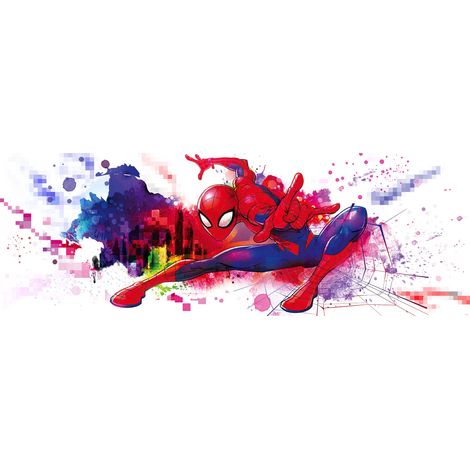 Komar Spider-Man Graffiti Art 368 x 127 cm, Papier peint panoramique 4-4123, photomurale sur intissé (1/3)