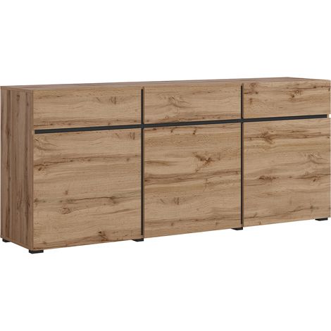 Buffet 3 portes 3 tiroirs Lilia Bois (1/5)