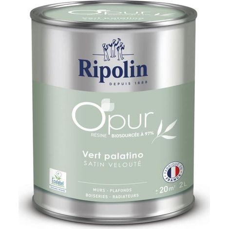 O'pur Wände Holzarbeiten Heizkörper Palatino grün samtig Satin - RIPOLIN - 2 L