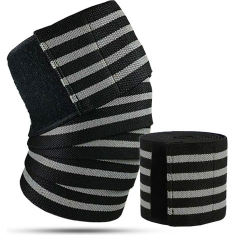 Confezione da due ginocchiere unisex – supporto multifunzionale per sollevamento pesi, sport, comfort articolare e miglioramento delle prestazioni (grigio).