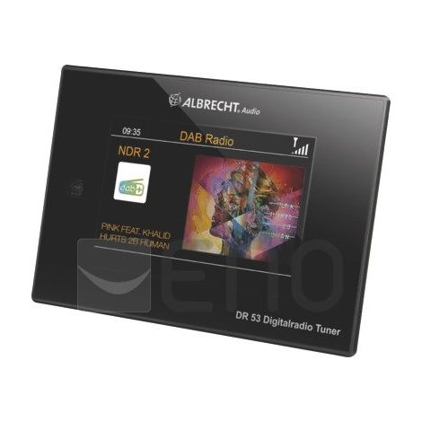 Albrecht DR53, Dab+/FM sintonizador de Radio Digital, 27251, con Pantalla a Color de 4 Pulgadas para conectar al Sistema estéreo, Incluye Mando a Distancia