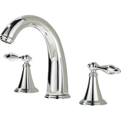 Split type double handle tap, hot and cold water tap, silver, water supply hose not included. (1/5)