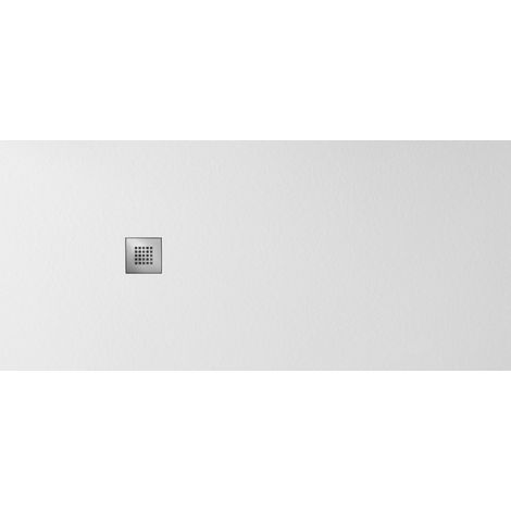 Receveur de douche en marbre cultivé MITIA 200x90x3 cm, blanc (1/4)