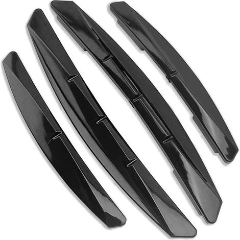 Protectores de puertas de coche - Tiras para parachoques - Protección de pintura - Estructura de fibra de carbono - Juego de 4 - Negro (1/5)