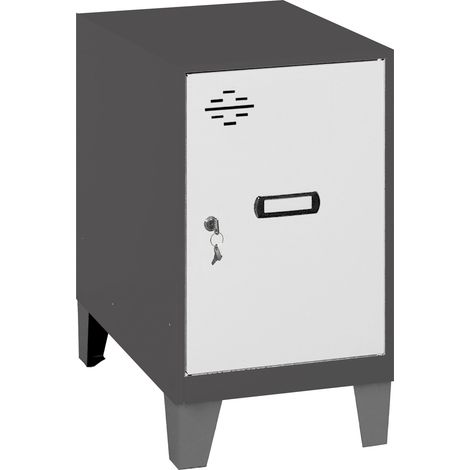 SimonRack Casier Vestiaire Metallique Petit, 575x300x500 mm, Armoire Metallique Petit, Comprend la Clé, Anthracite/Gris - Simonlocker (1/5)