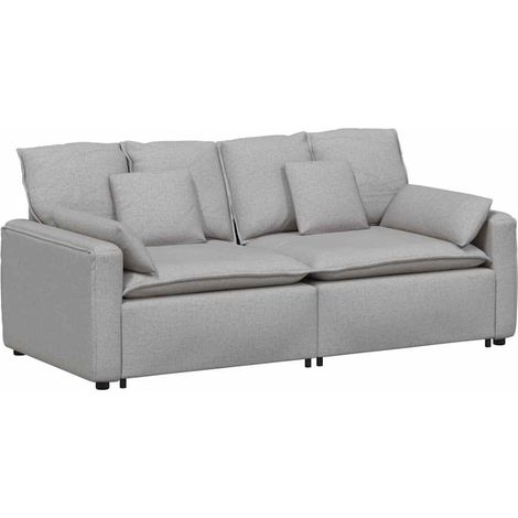 vidaXL Divano Modulare con Cuscini Grigio Nuvola (1/5)