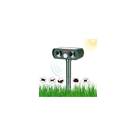 Repelente ultrasónico para gatos y perros Hillylolly, repelente para topos y otros animales. Ahuyenta a gatos, perros, mapaches, topos, ratones, pájaros y visones. - Crezuo