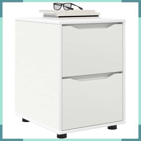 888837 Armoire de rangement Blanc 40 x 48 x 57 cm Bois d'ingénierie (1/5)