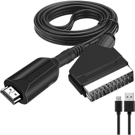 Câble HDMI vers péritel de 1 mètre de long, connexion directe, conversion pratique. (1/4)